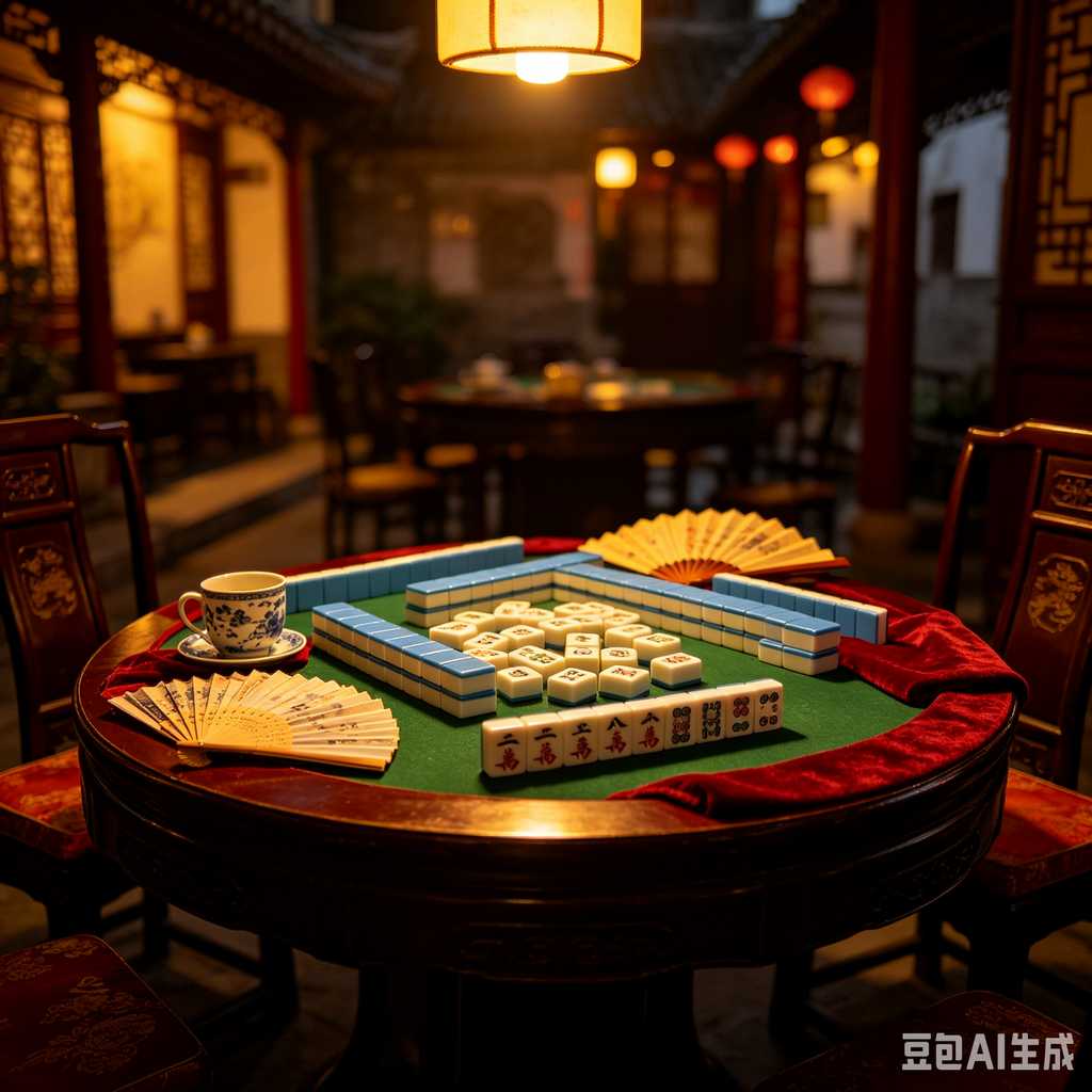 retro vintage mahjong set